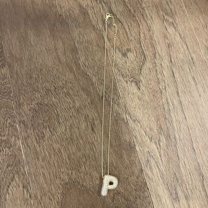Zoe Belle Gold P Initial Pendant Necklace